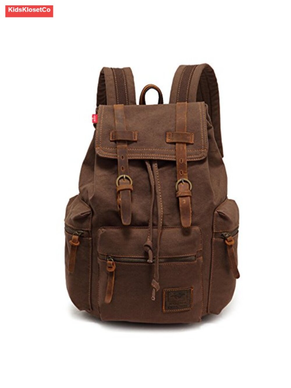 Vintage Canvas Laptop Backpack 17" Anti-Theft Travel Rucksack School